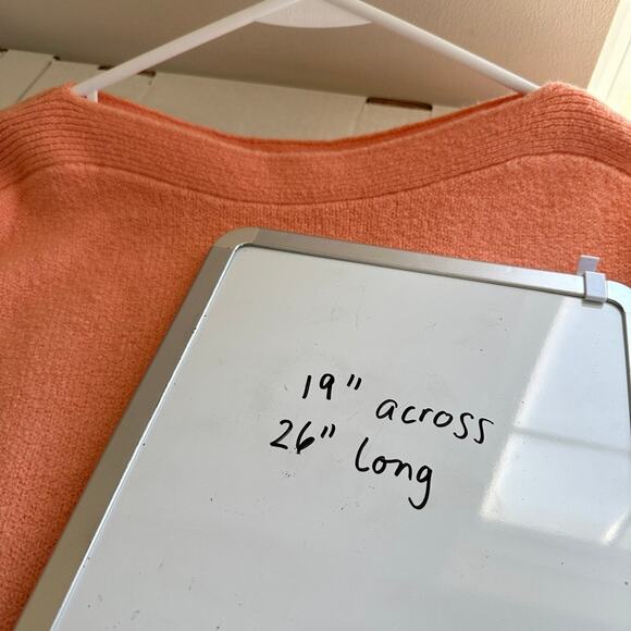 Anthropologie Wool Blend Boat Neck Sweater Peach Pink Size XS Oversized - Picture 12 of 12